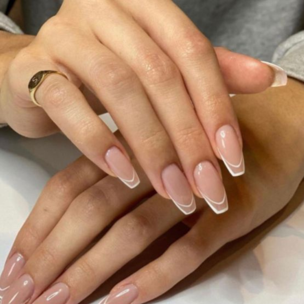 Elegant Fancy French Nails