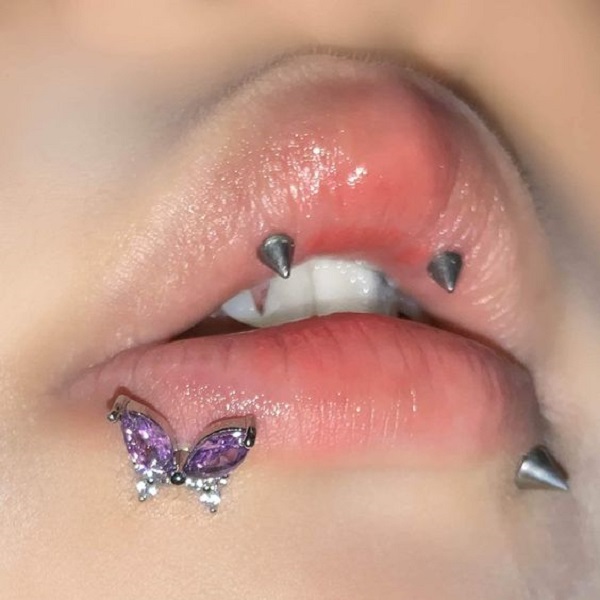 Edge Lip Piercing Style