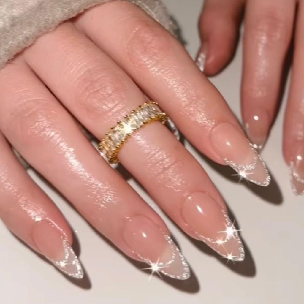 Almond French Nails