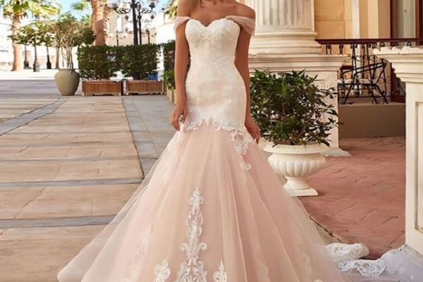 Romantic Pink Bridal Gown