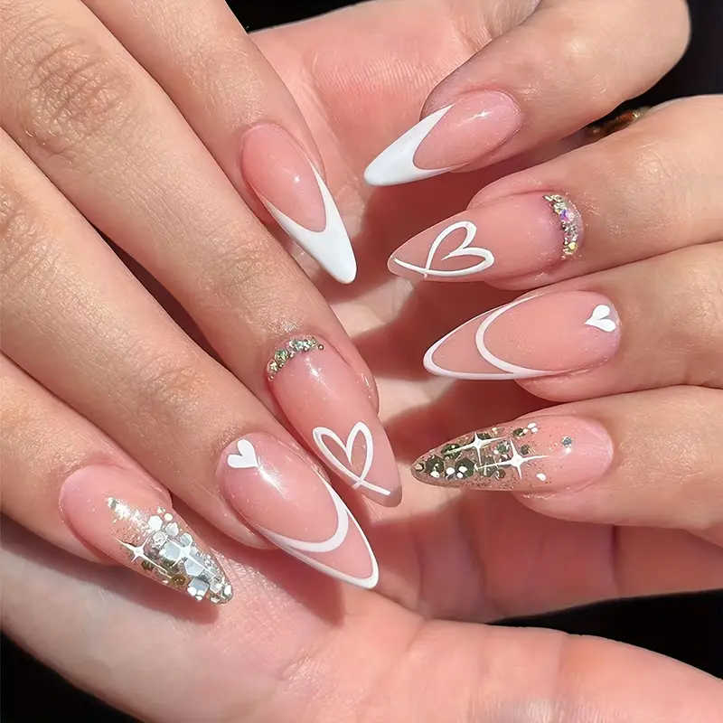 Elegant Fancy French Nails