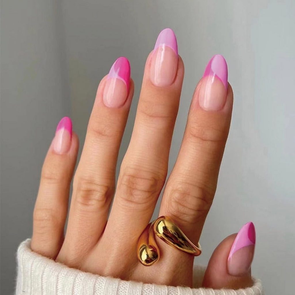 Almond French Nails