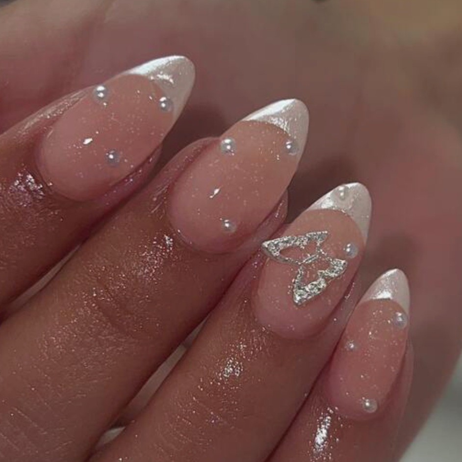 Almond French Nails