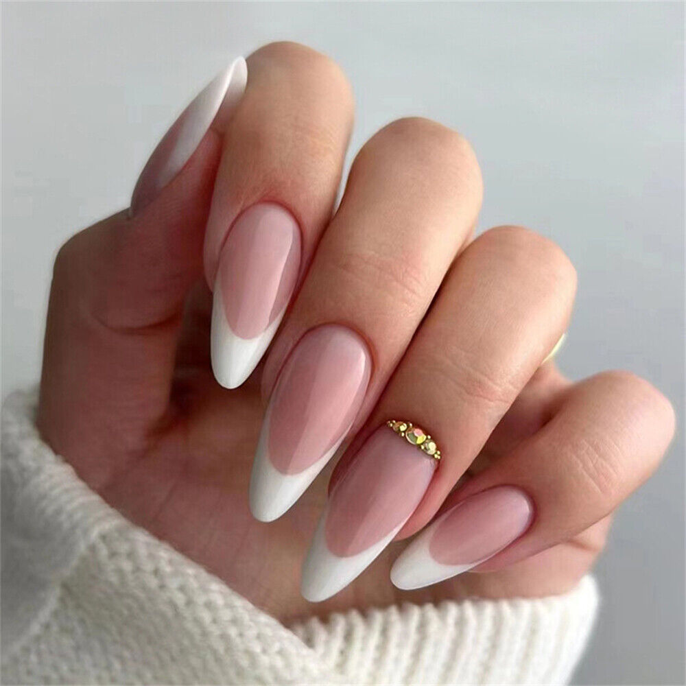 Almond French Nails