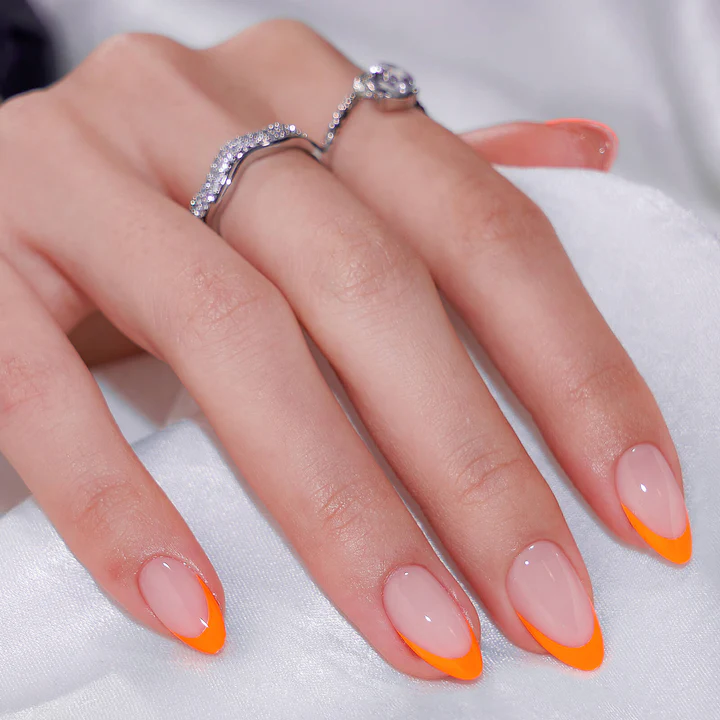 Almond French Nails