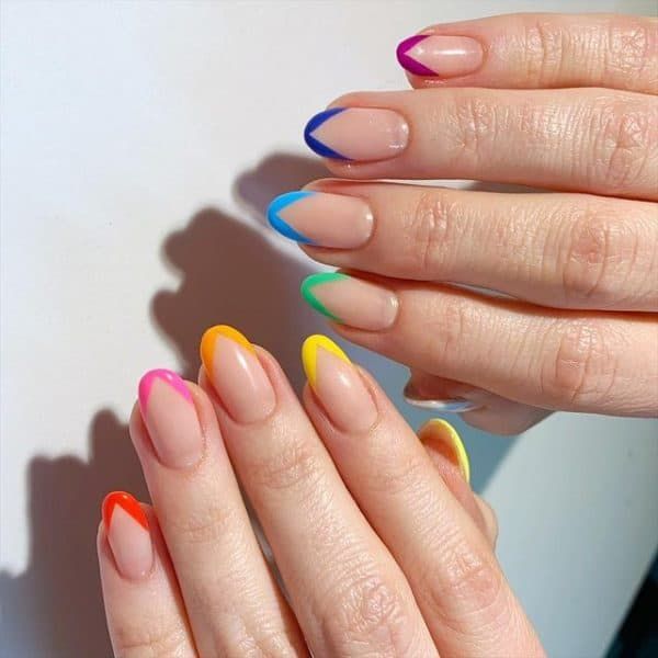 rainbow nails