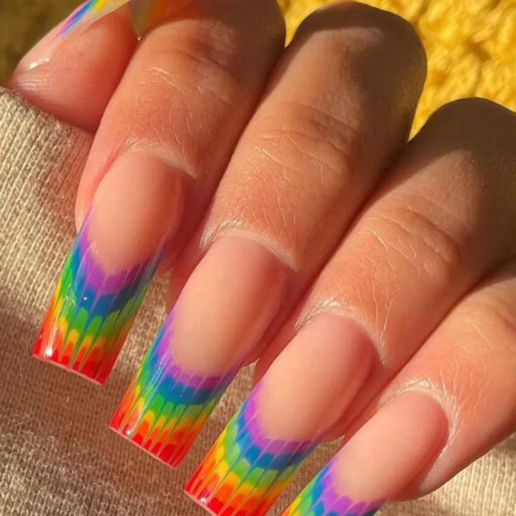 rainbow nails