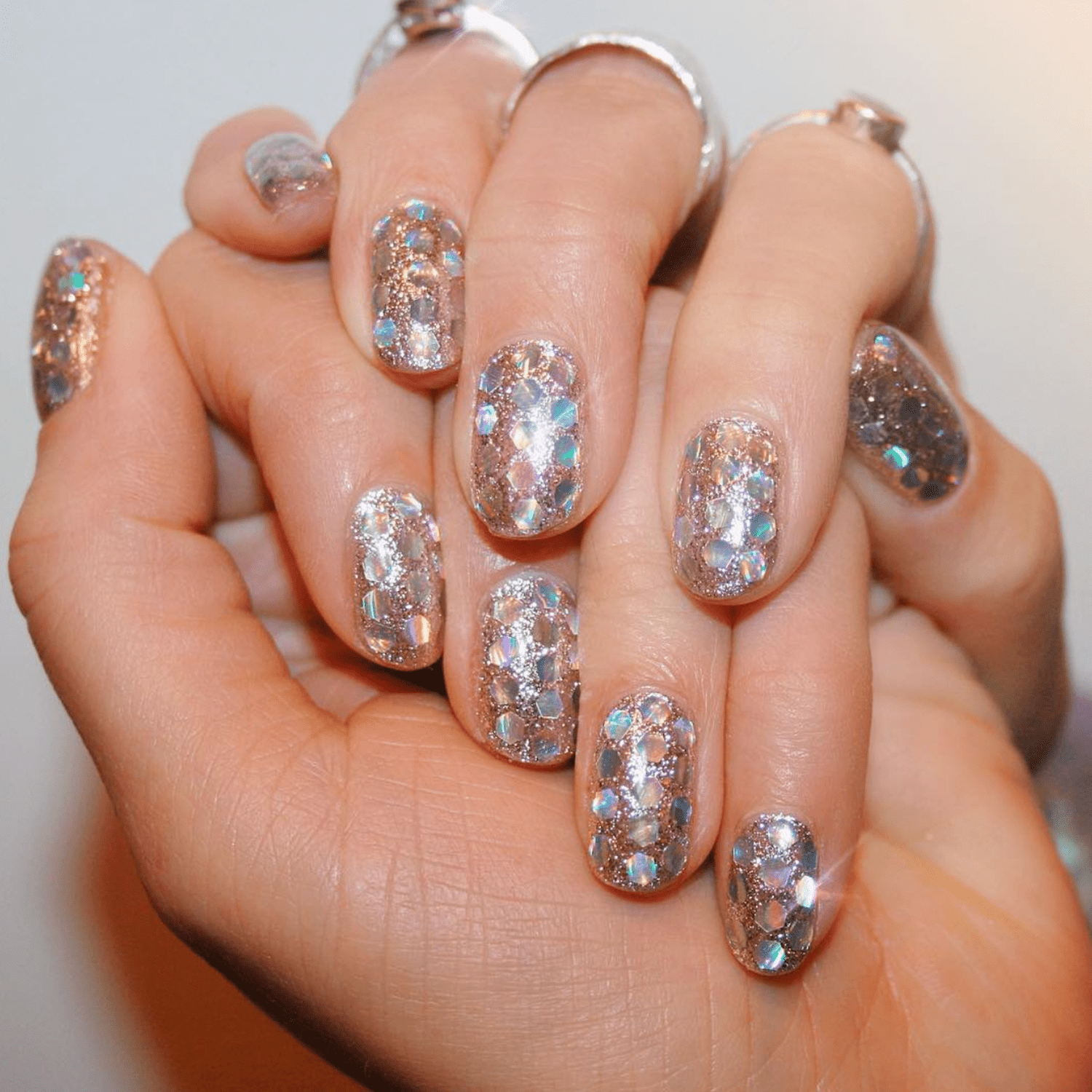 glitter nails