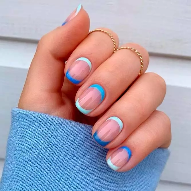 trendy short gel nails