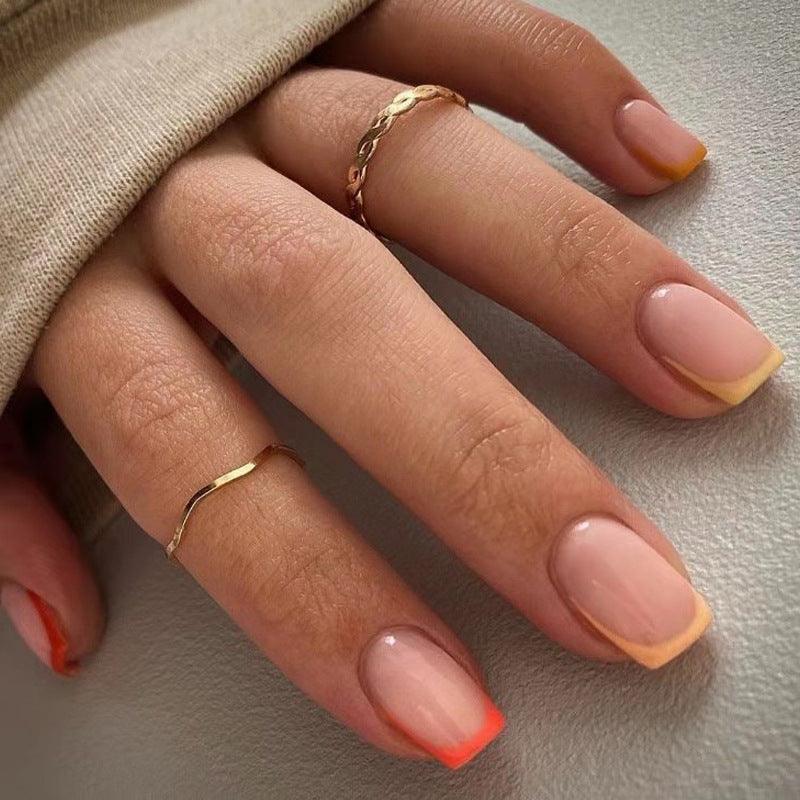 Fall French Tip Nails 