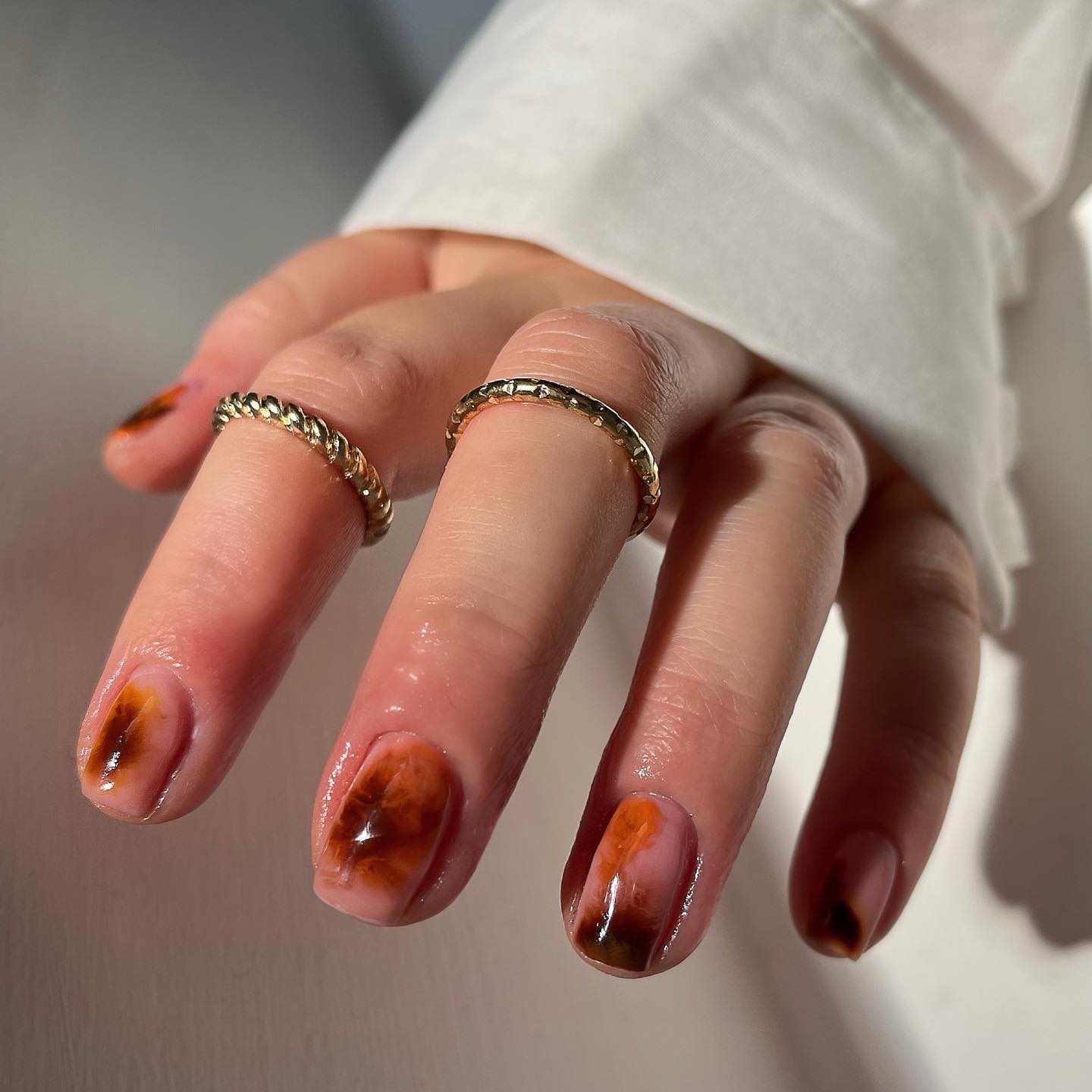 Fall French Tip Nails 