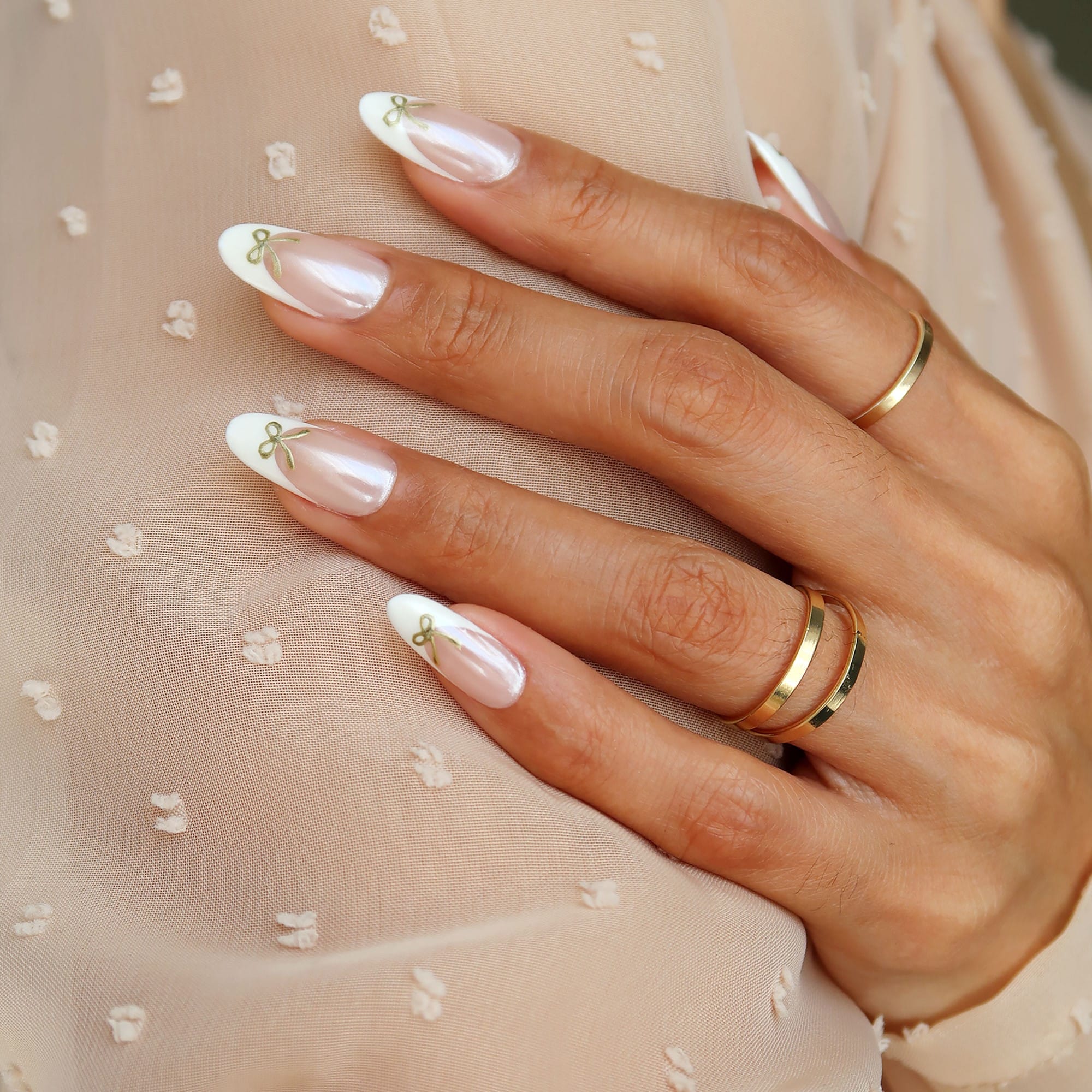 french chrome nails