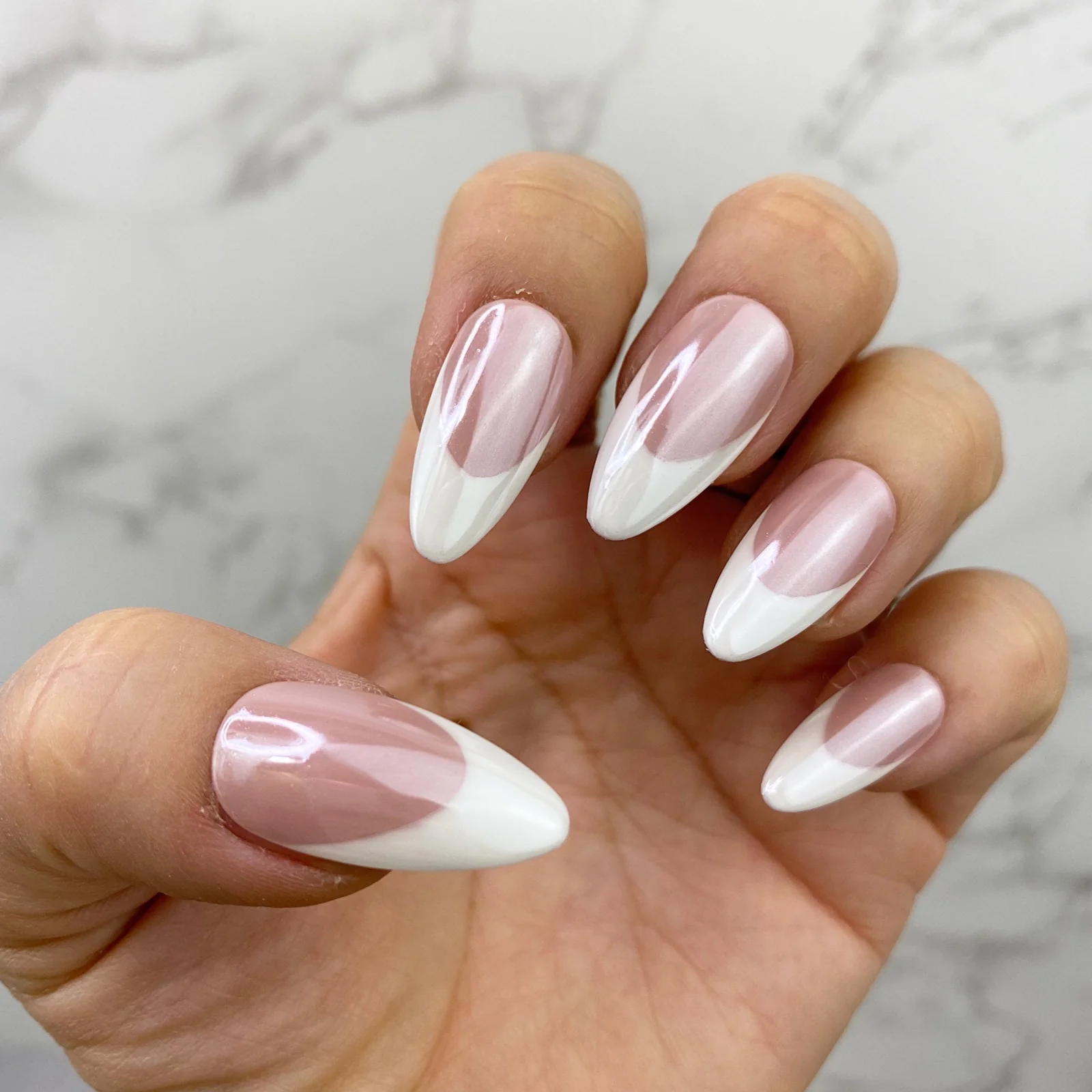 french chrome nails