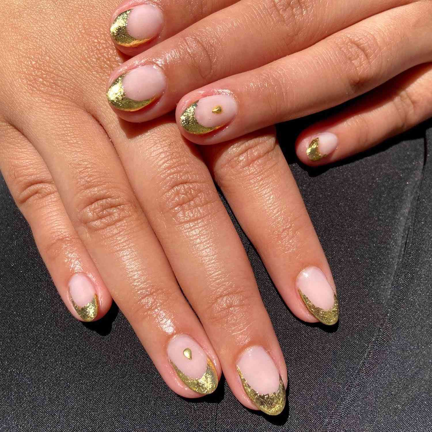 french chrome nails