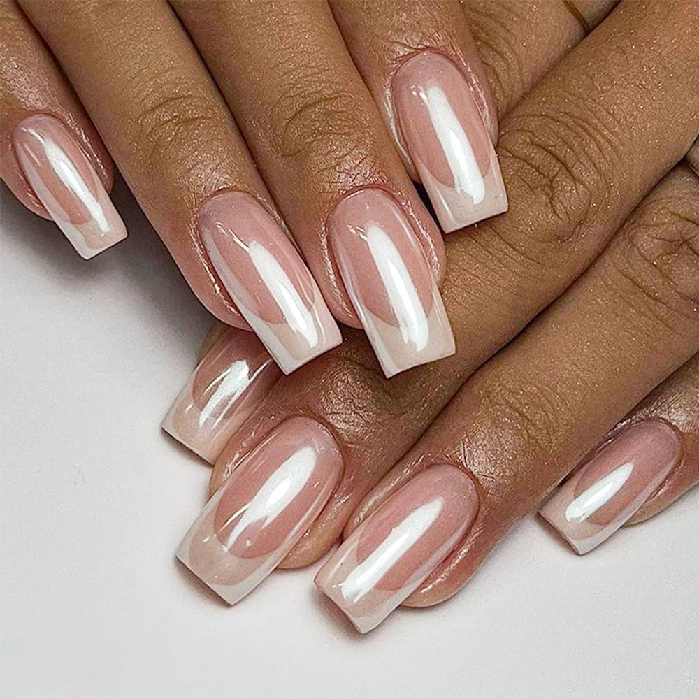 french chrome nails