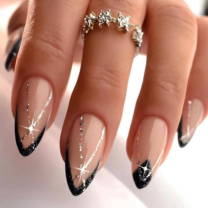 classy edgy almond nail designs