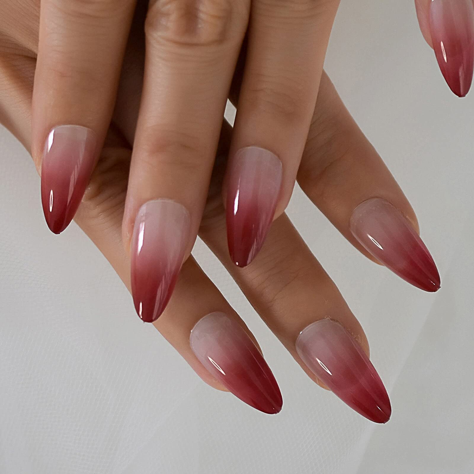 red ombre nails