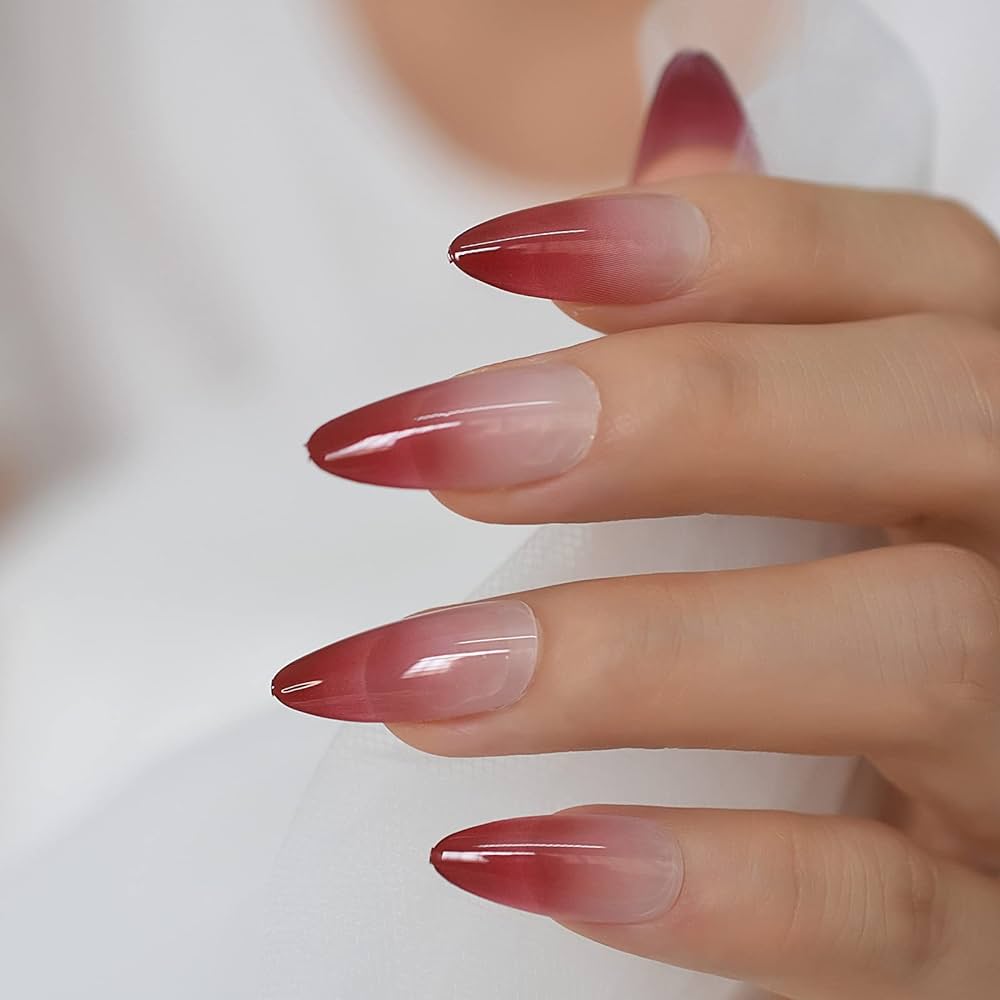 red ombre nails