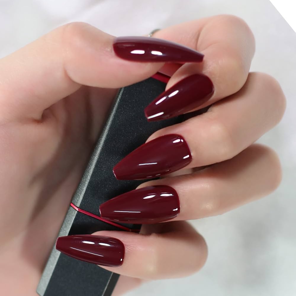 dark red nail