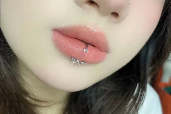 Vertical Labret Piercing