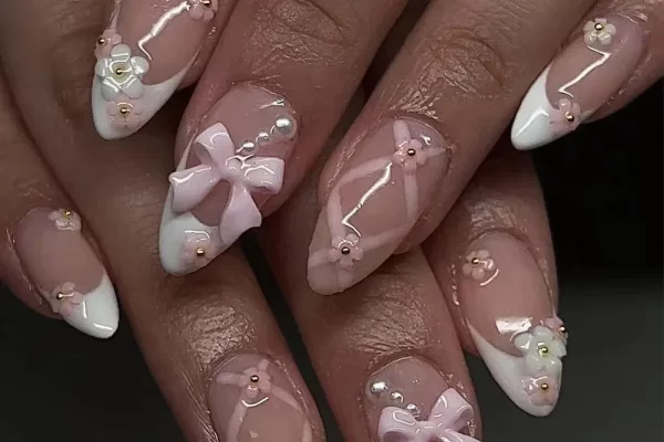 almond classy short stiletto nails