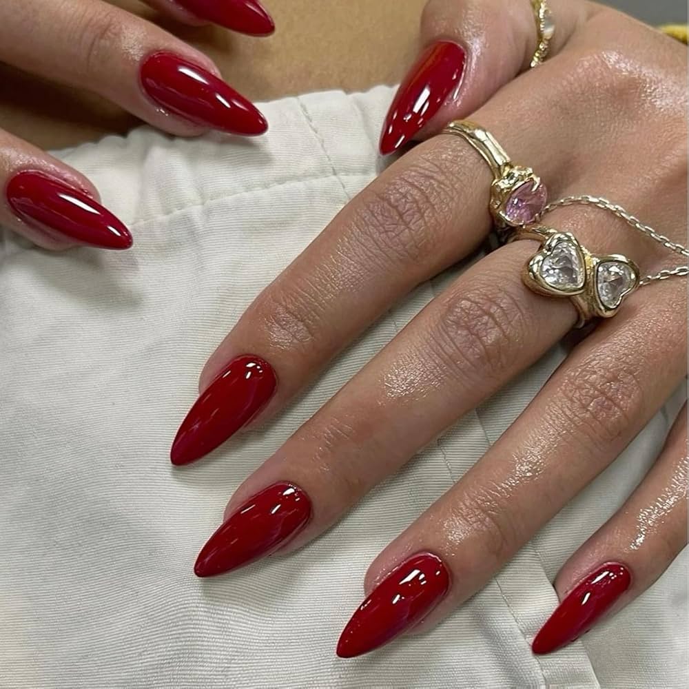 sharp classy short stiletto nails