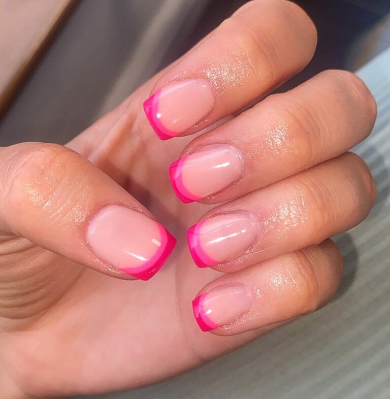 Pink Tip Nails