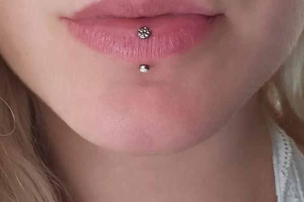 vertical labret rings