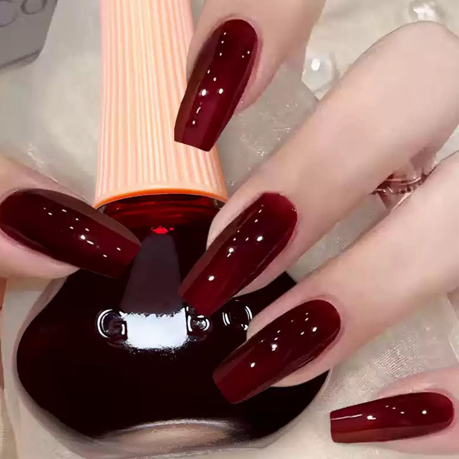 red nail polish