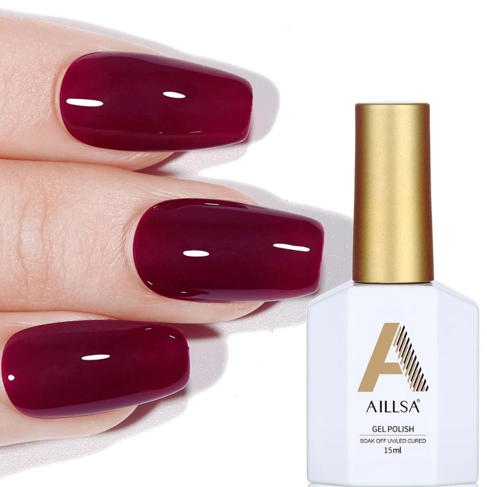 burgundy nail polish