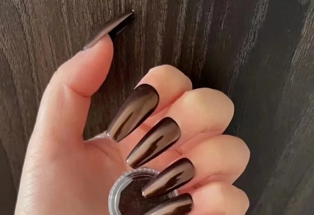 brown nail polish