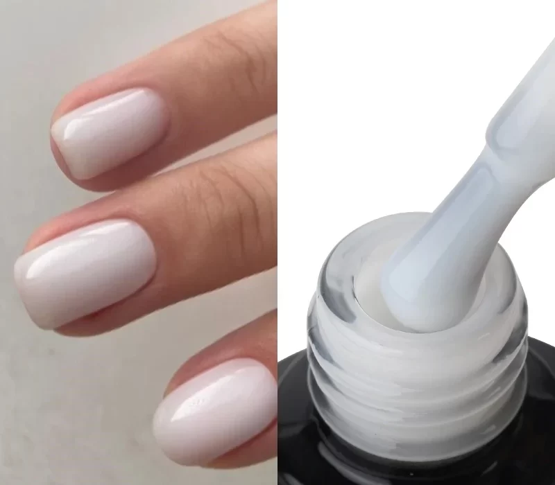 milky white nail polish