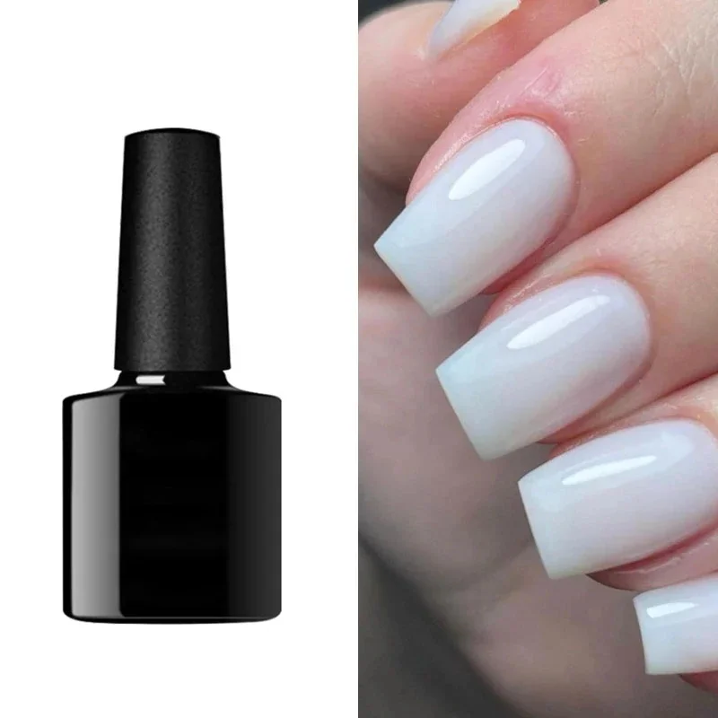 milky white nail polish