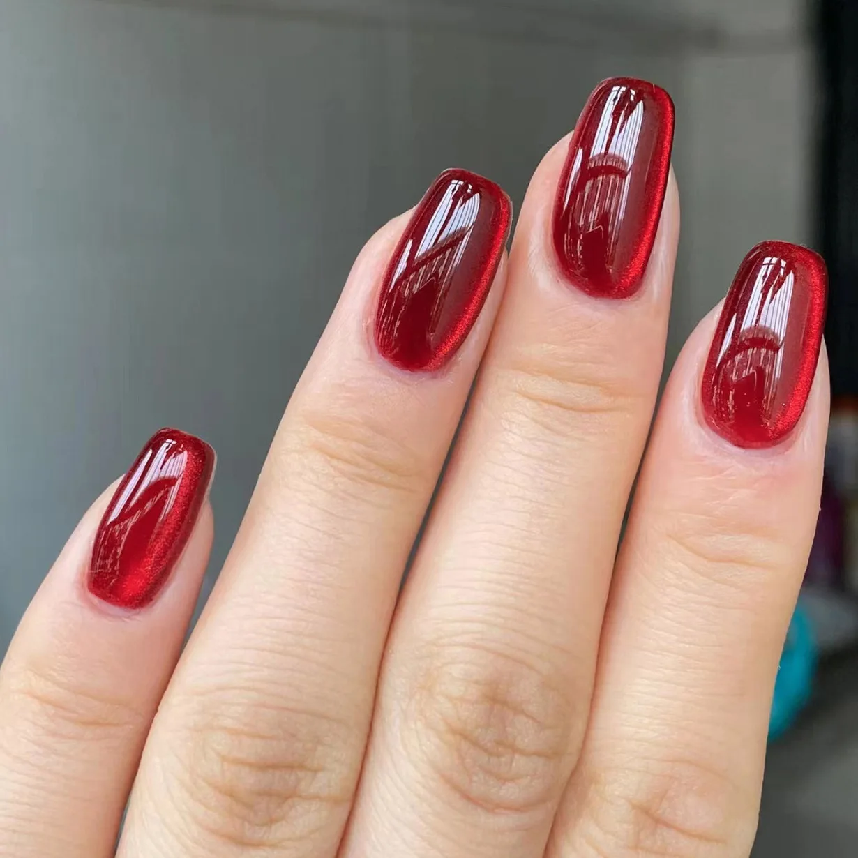 red nail polish