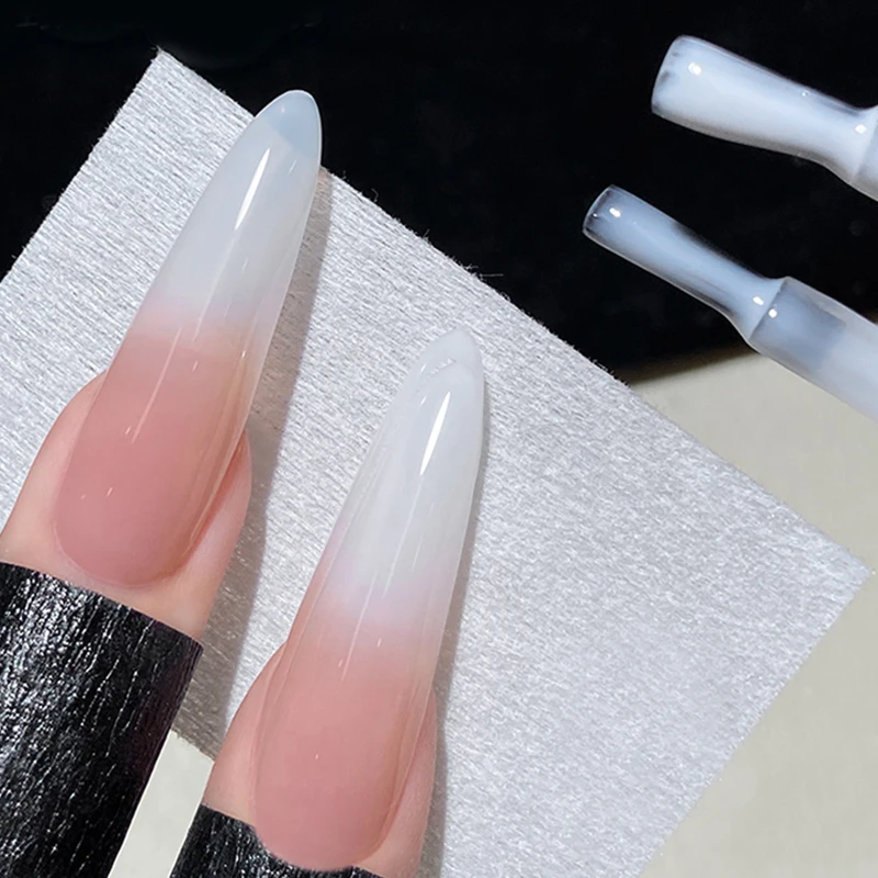 milky white nail polish