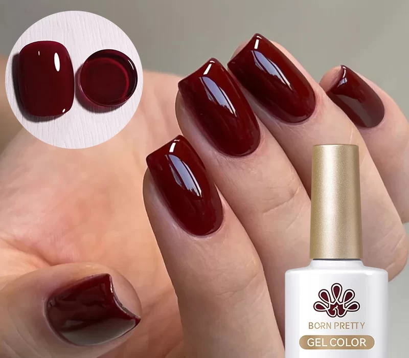 burgundy nail polish