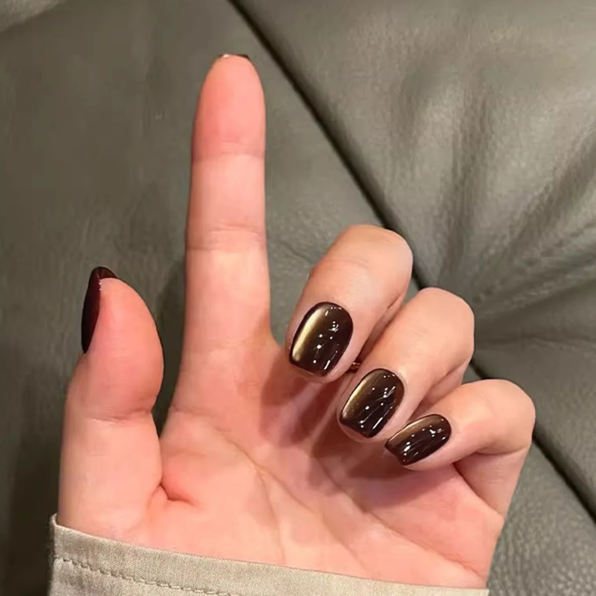 brown nail polish
