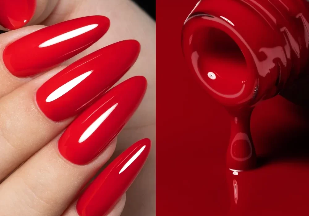 red nail polish
