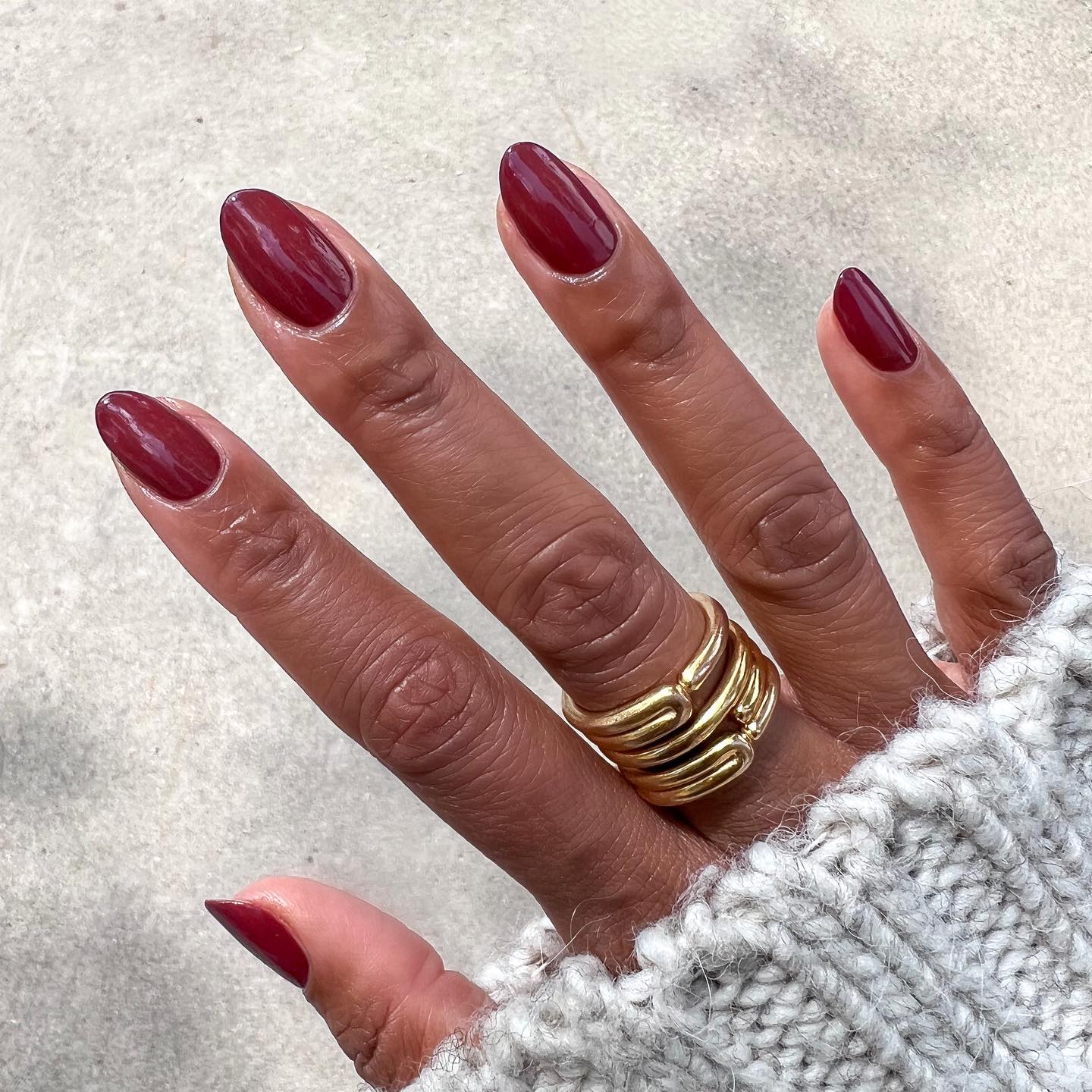 burgundy nail polish