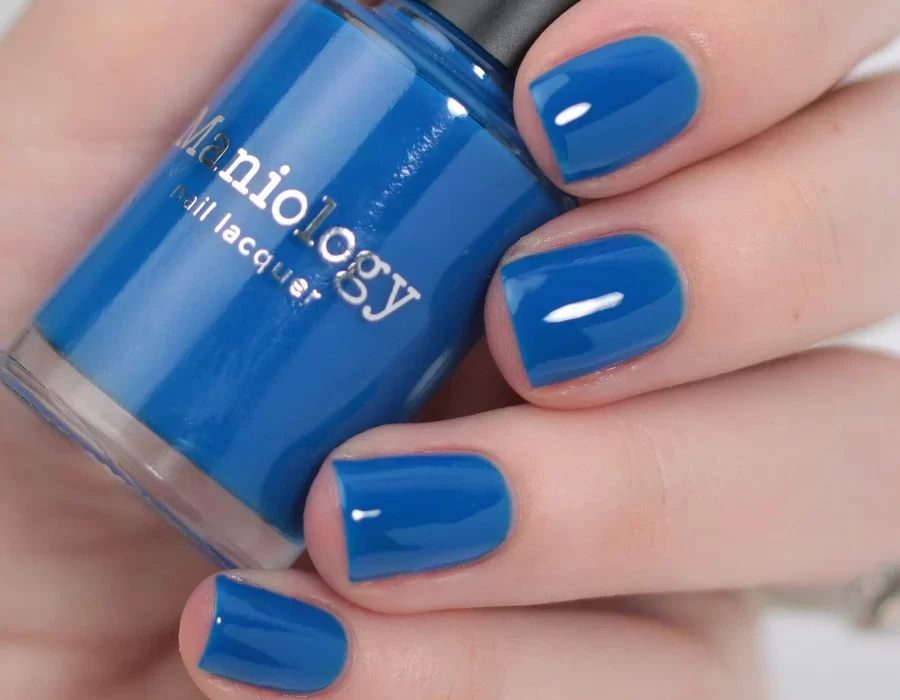 blue nail polish