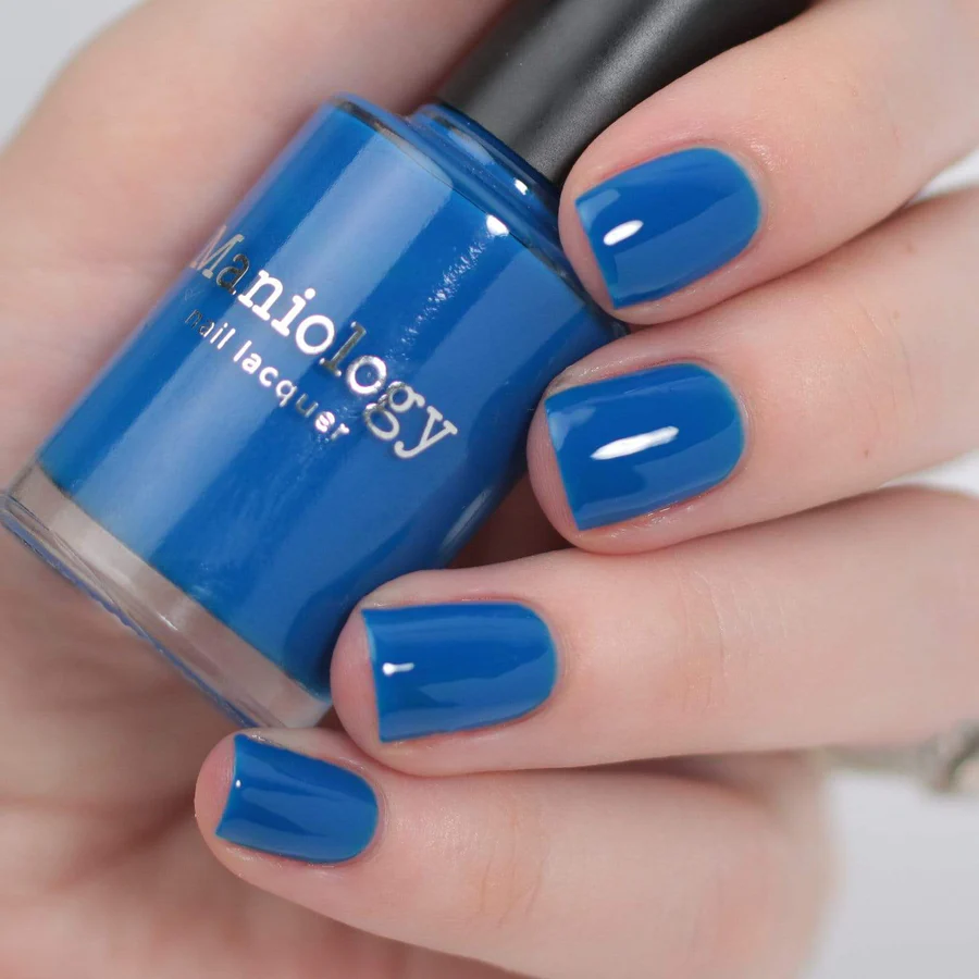 blue nail polish