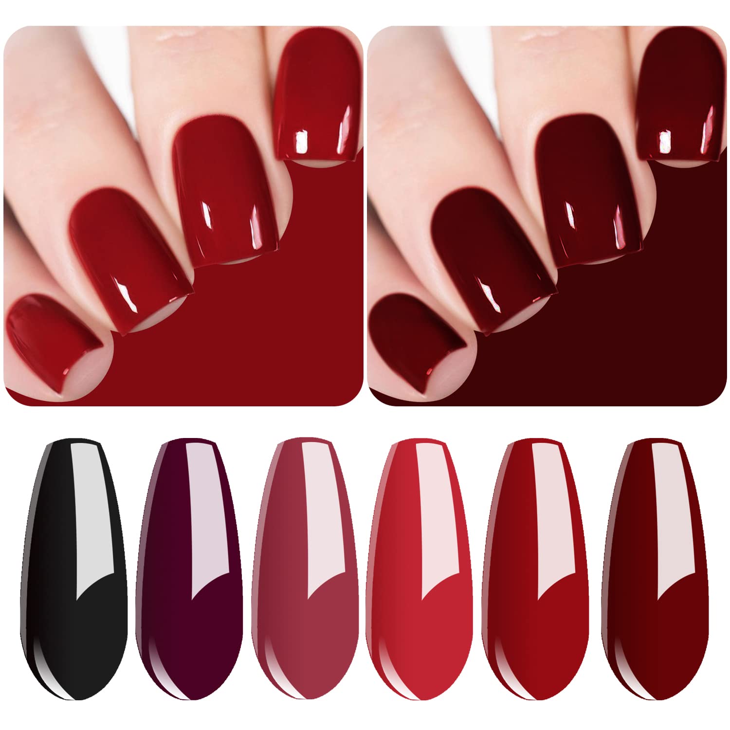 dark red nail polish