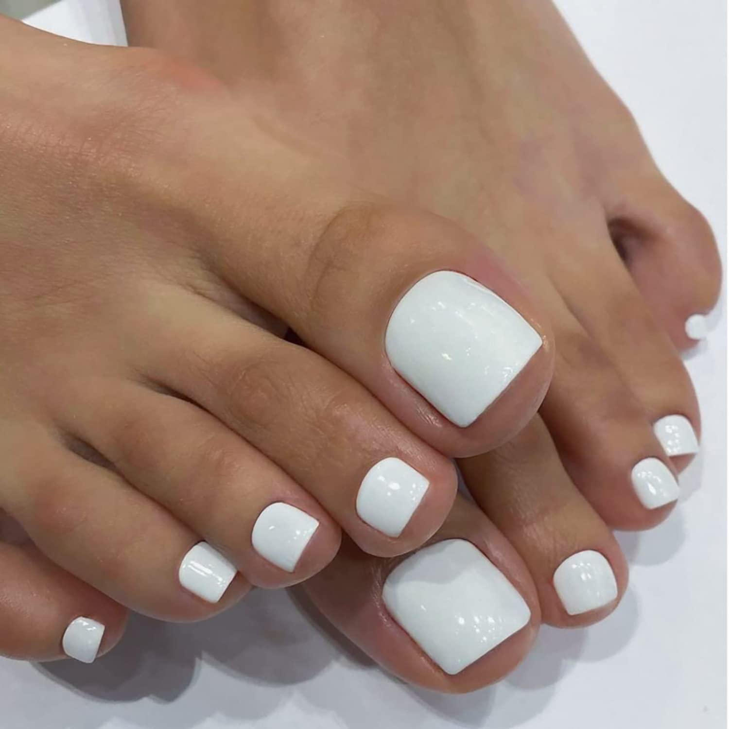 white toe nail polish