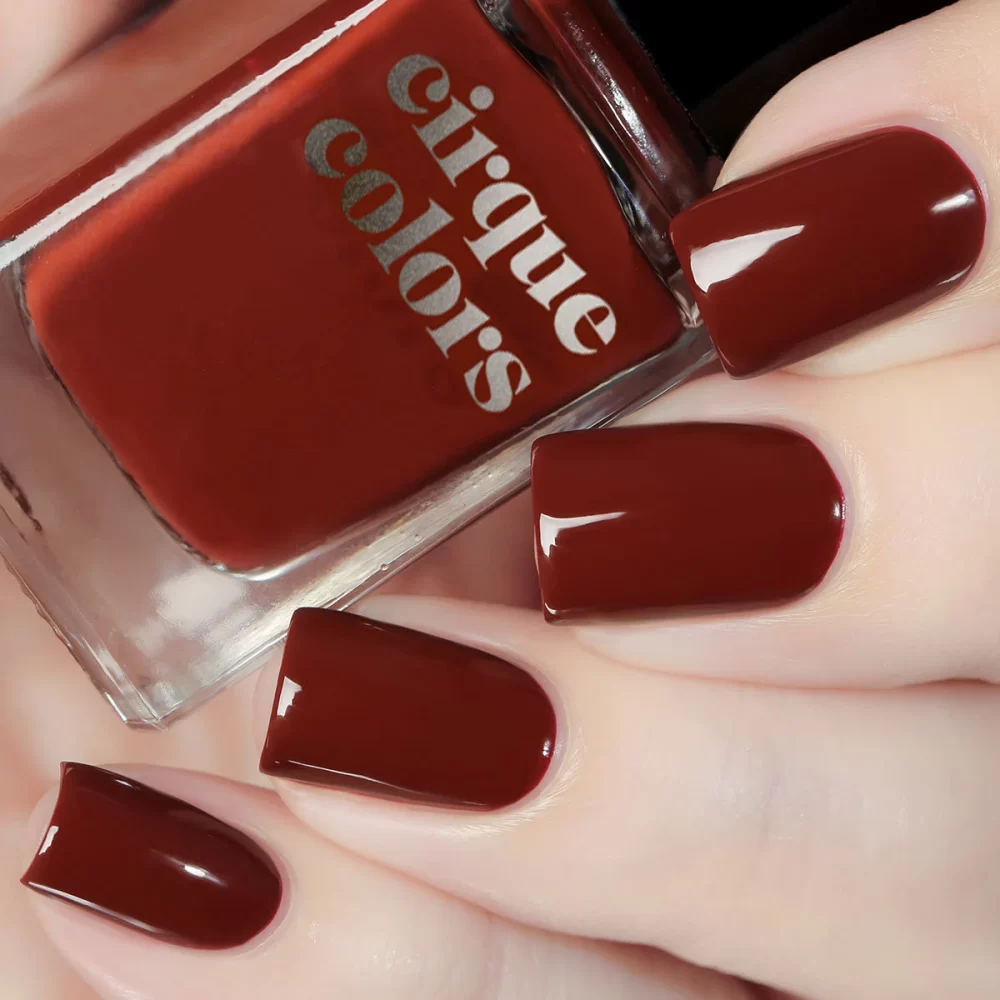 dark red nail polish