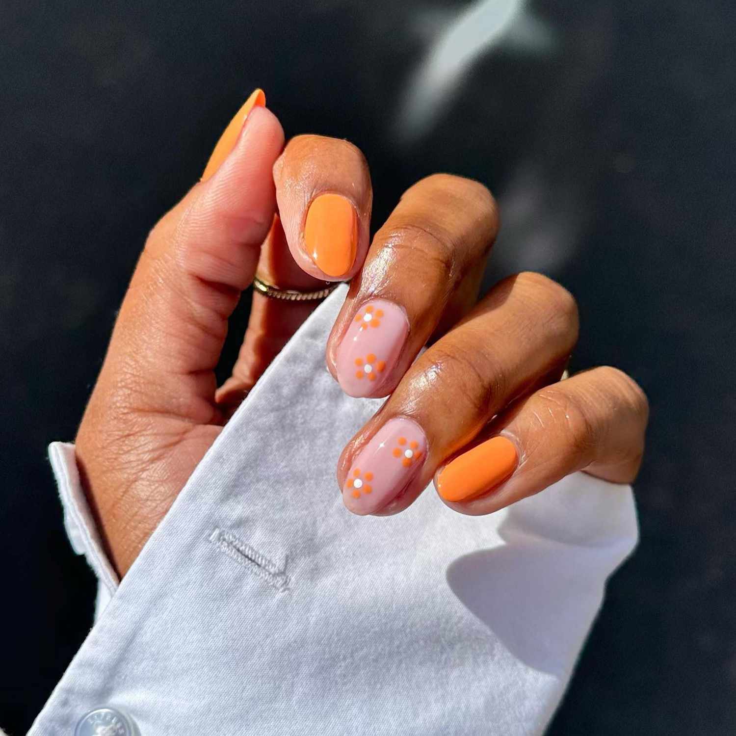 orange nail polish