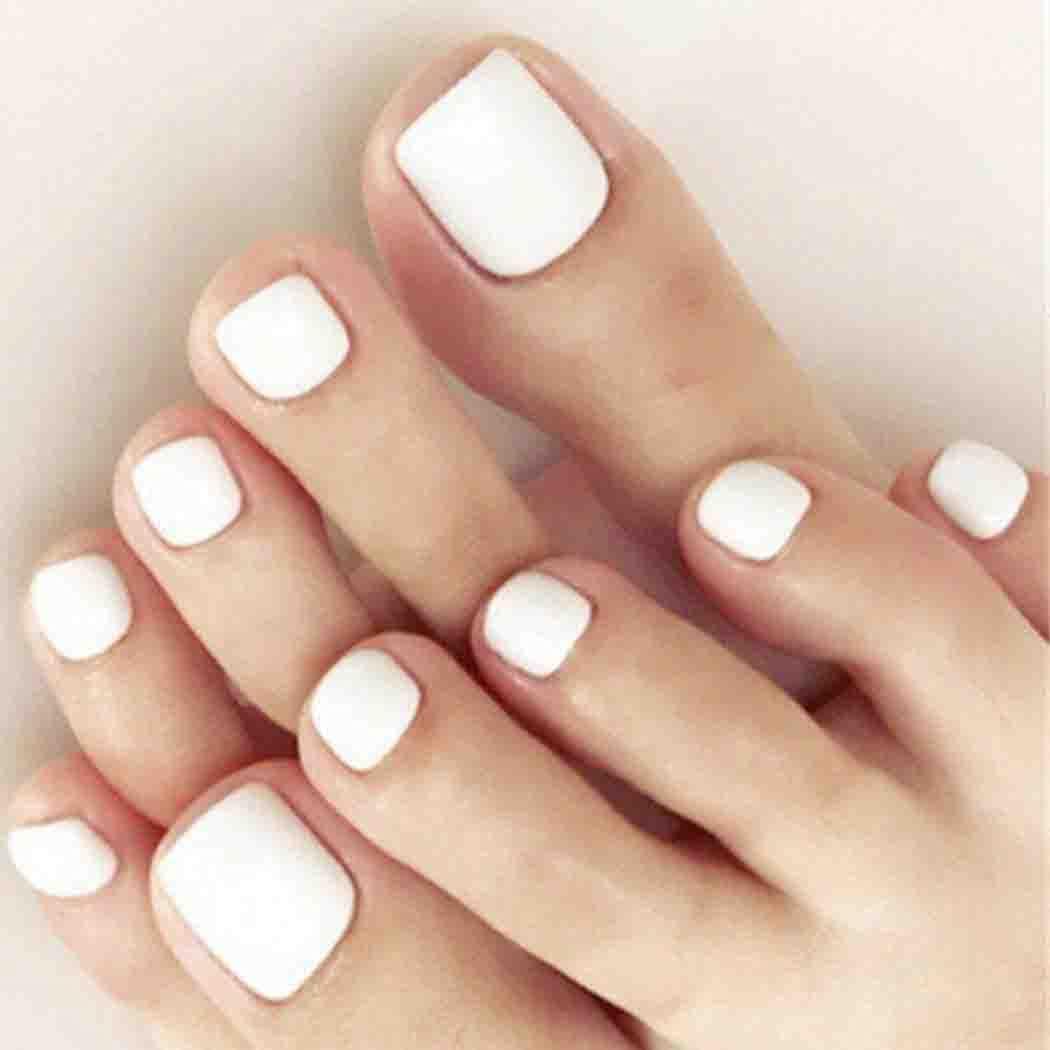 white toe nail polish