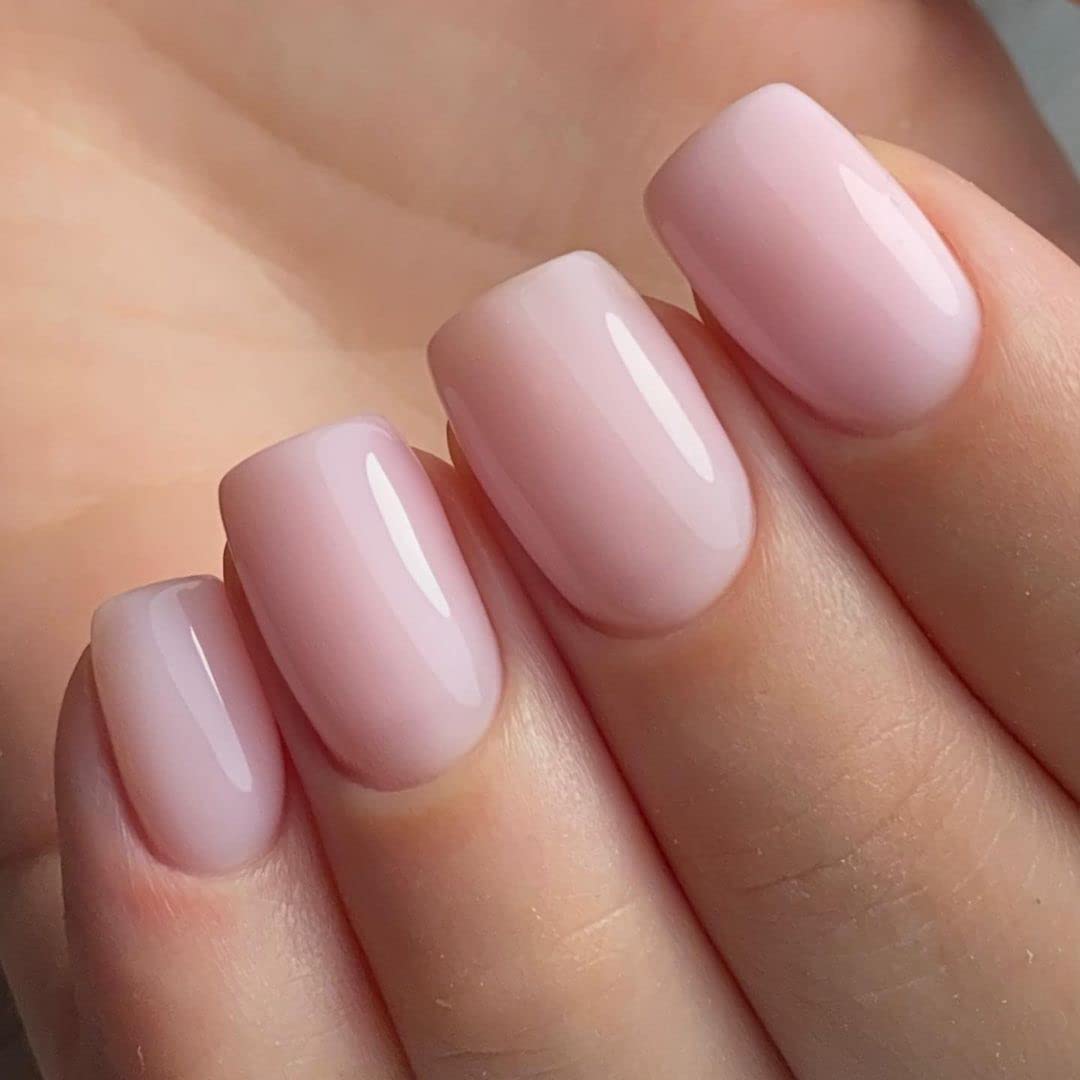 sheer pink nail polish