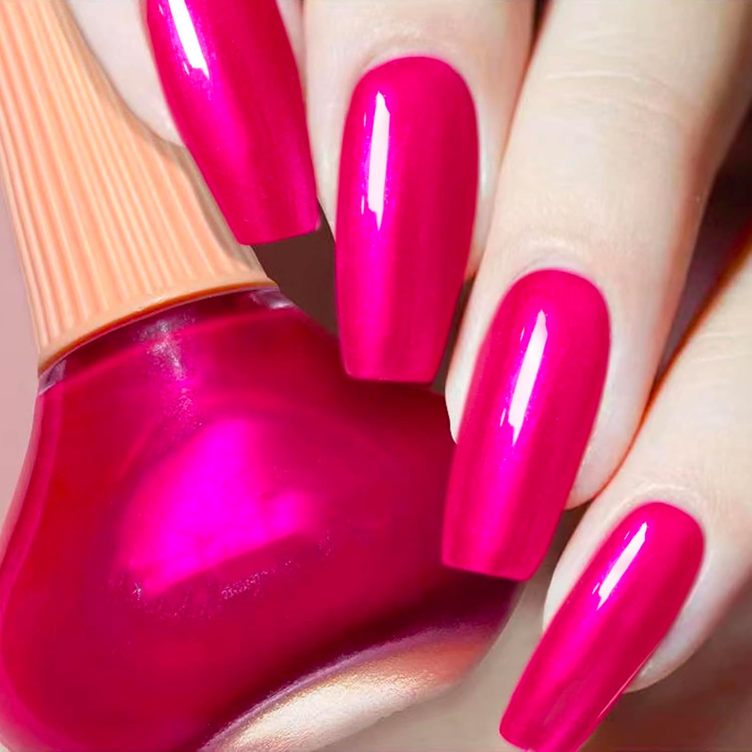 hot pink nail polish