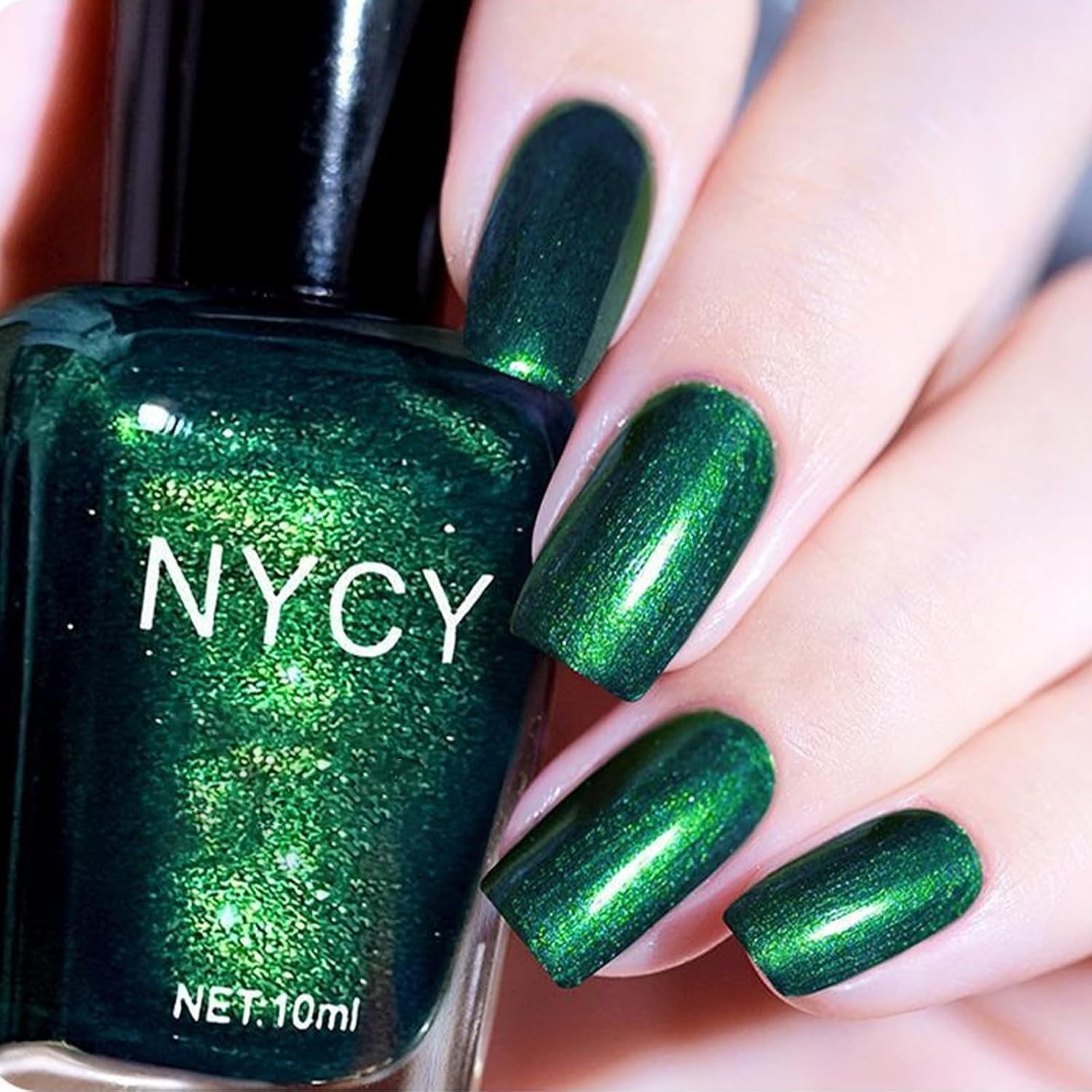 dark green nail polish