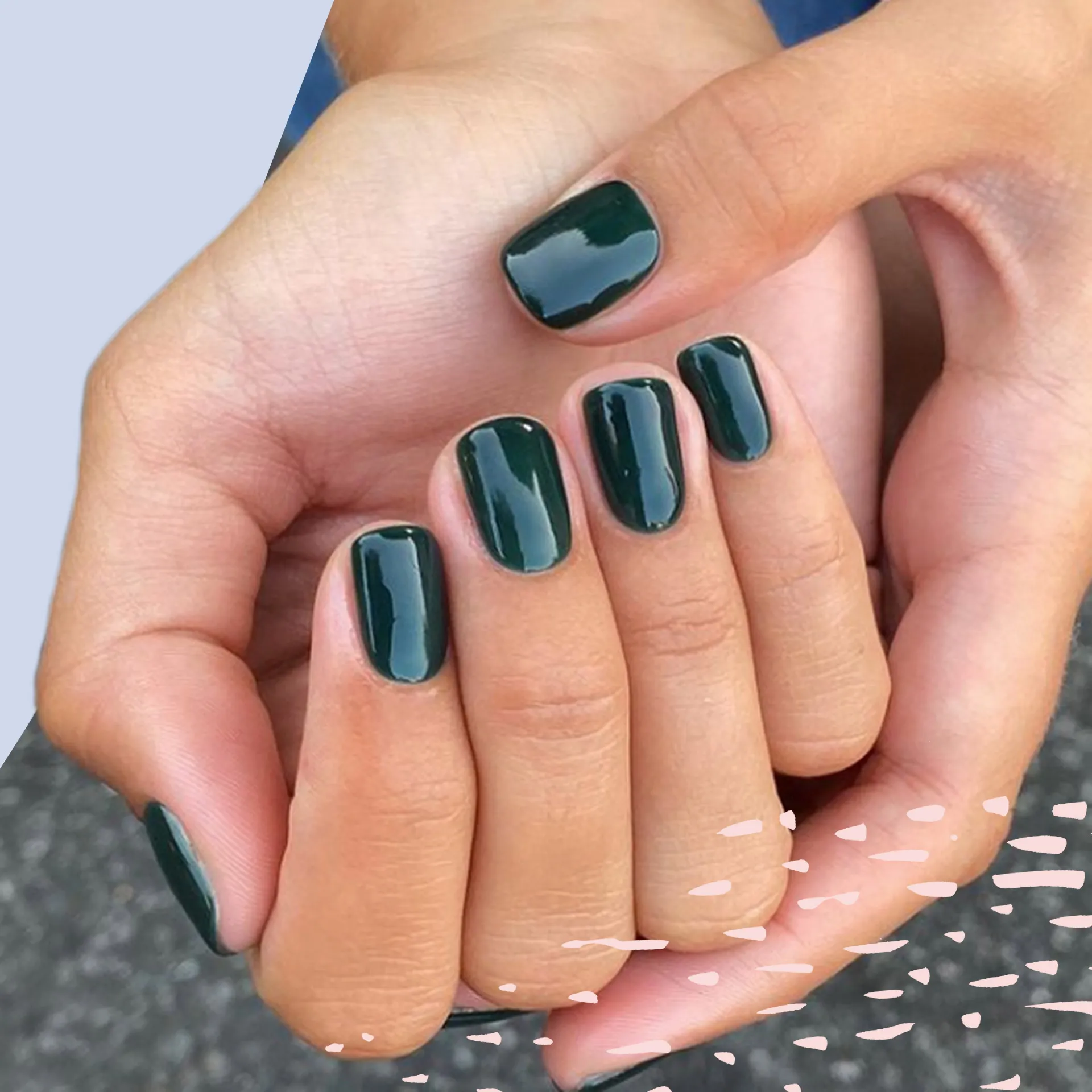 dark green nail polish